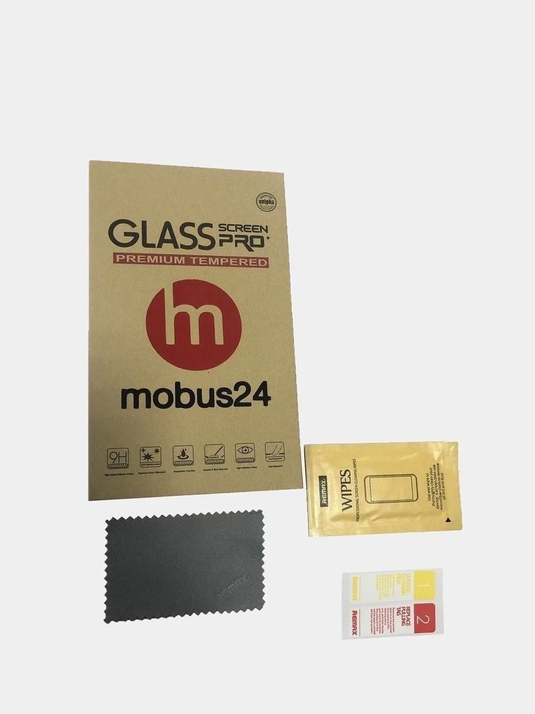 Белый защитное стекло iPhone 6 / 6S 2 в 1 двухсторонее с цветами и стразами  mobus