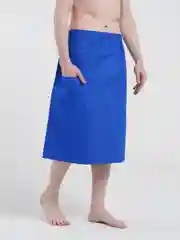 Синий килт для бани и сауны мужской вафельный, разные цвета