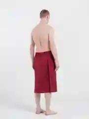 Бордовый килт для бани и сауны мужской вафельный, разные цвета