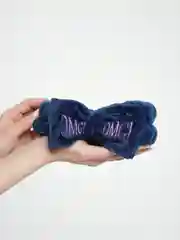 Синий бант повязка OMG для волос на голову для косметических процедур
