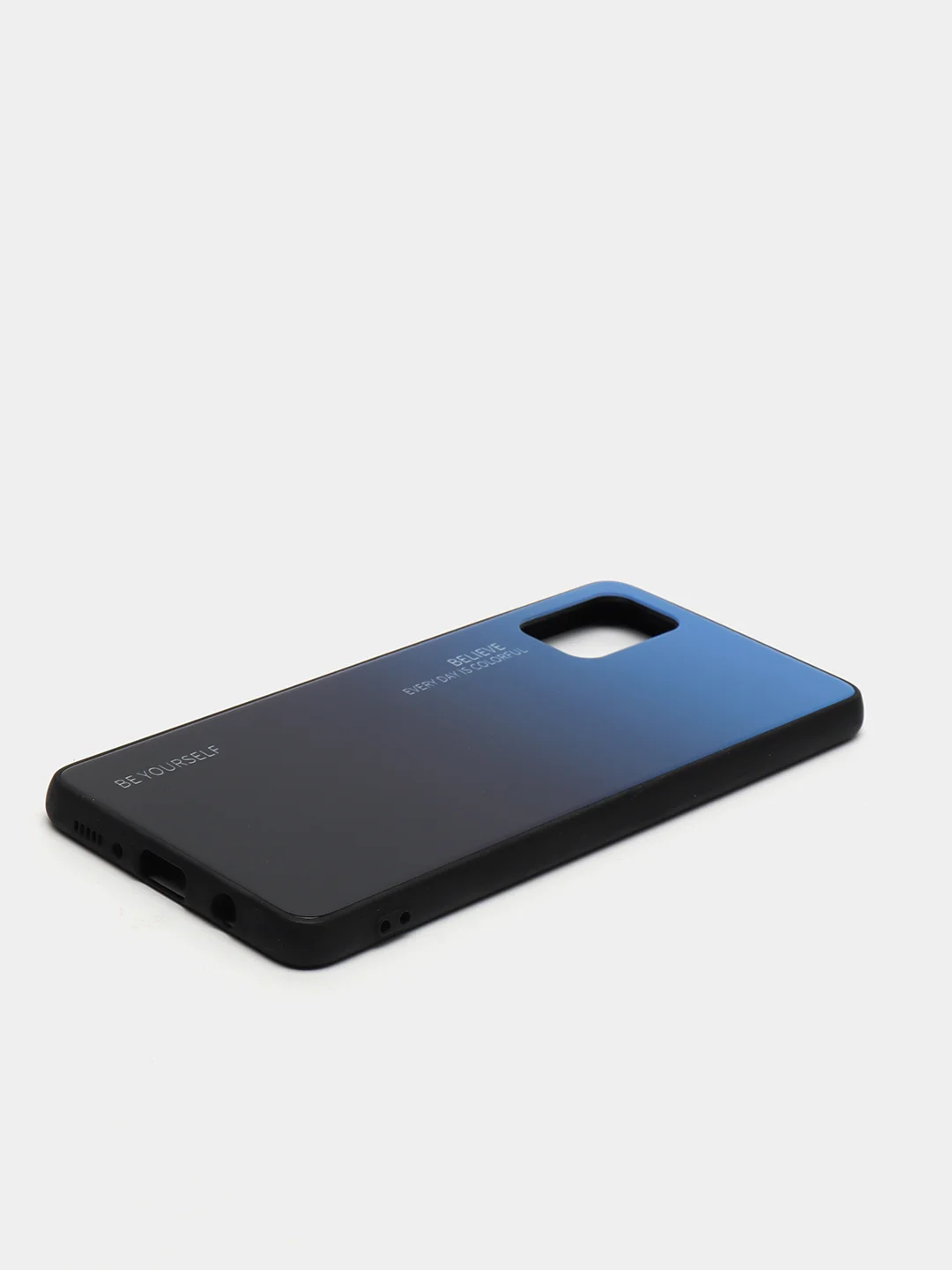Синий градиентный чехол из закаленного стекла для Samsung S10/S20/A51/A71/S9/A01/A50/A20/A70