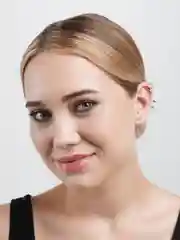 Серебряный зажим для ушей, набор из двух штук