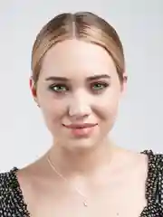 Серебряный набор необычных мини-пусетов и колье "Mademoiselle"