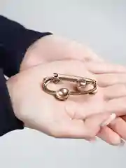 Горчичный брошь на одежду "Fashion Jewerly" / значек на одежду