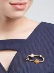 Горчичный брошь на одежду "Fashion Jewerly" / значек на одежду