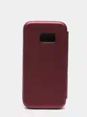 Бордовый чехол книжка SAMSUNG S7