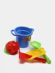 Лазурный набор для песочницы, ведро, лопатка, грабли, формочки, набор "Песочница"