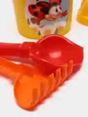 Лимонный набор для песочницы, ведро, лопатка, грабли, формочки, набор "Песочница"