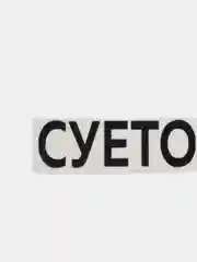 Черный наклейка на авто "СУЕТОЛОГ"