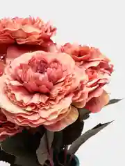 Коралловый искусственные цветы камелии, букет 42 см