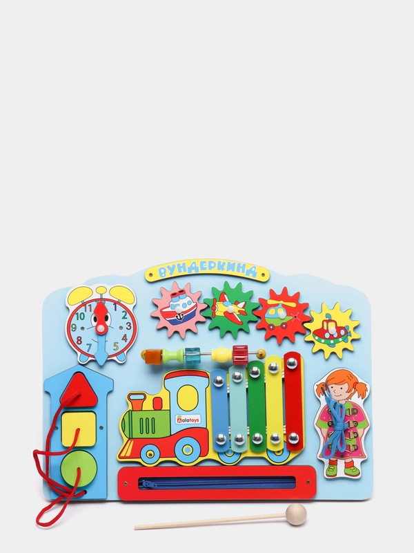 Деревянная игрушка Бизиборд Вундеркинд/деревянные игрушки/развивашка/детские товары