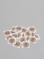 Черный наклейки "handmade"