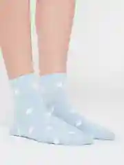 Голубой хлопковые женские носки Minimi, Mini trend 4209
