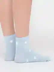 Голубой хлопковые женские носки Minimi, Mini trend 4209