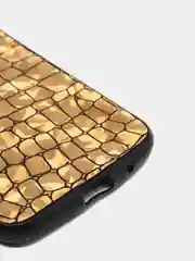 Золотой чехол Huawei Y5p / Honor 9S, Хуавей У5п / Хонор 9С силиконовый, имитация змеиной кожи