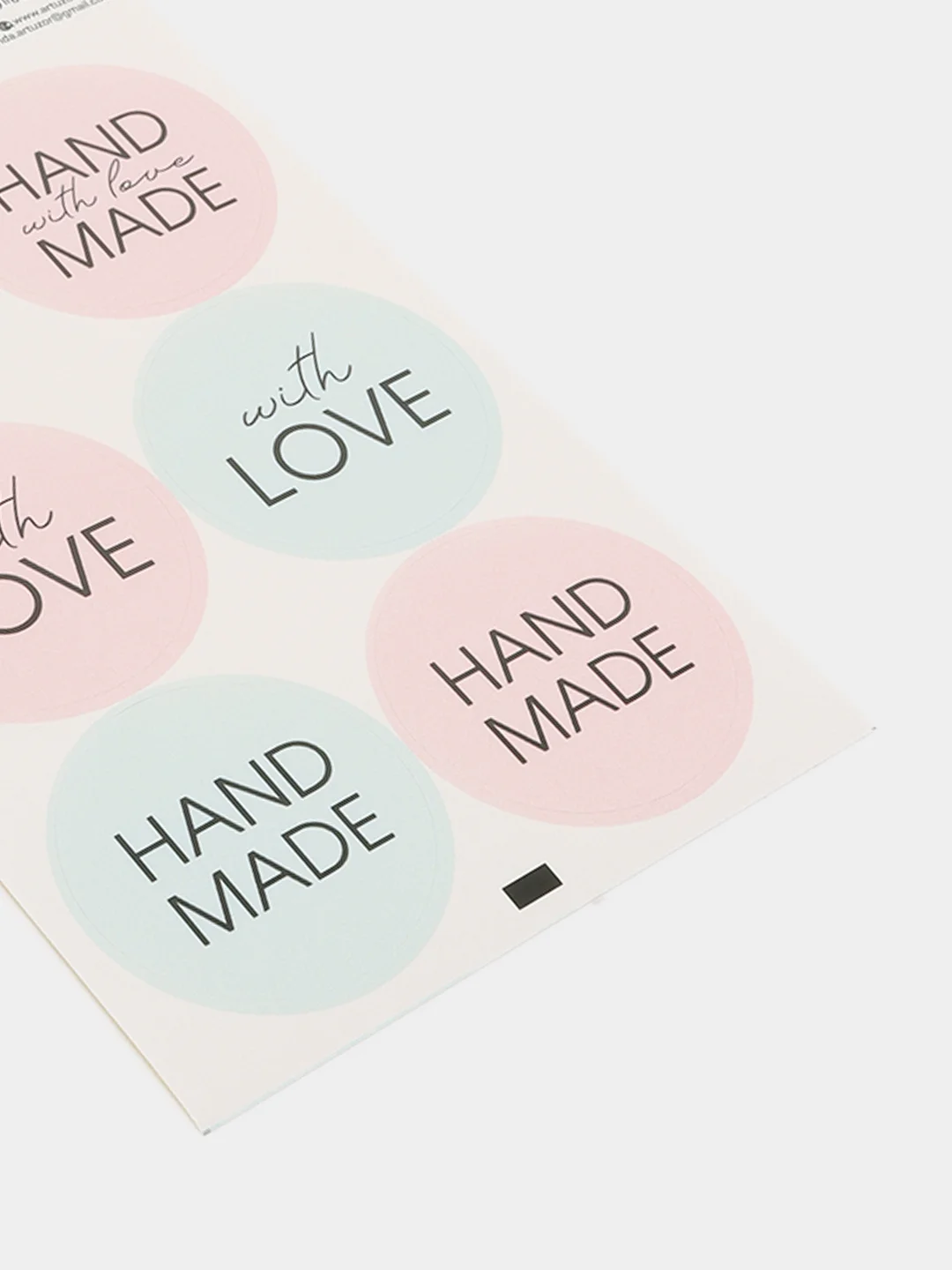 Наклейки на подарки "Hand Made", 9 * 16 см (2 шт)