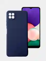 Синий чехол Samsung A22S, силиконовый
