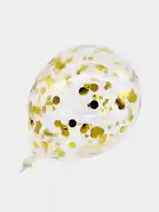 Прозрачный воздушный шар, золотой, 30 см