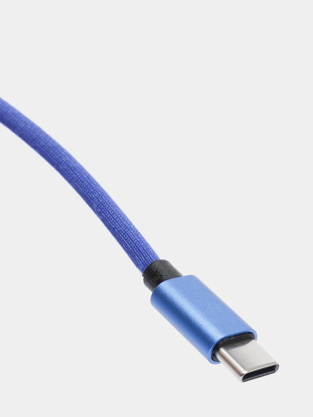 Голубой кабель Type-C в нейлоновой оплетке 2А, быстрая зарядка, 4 размера