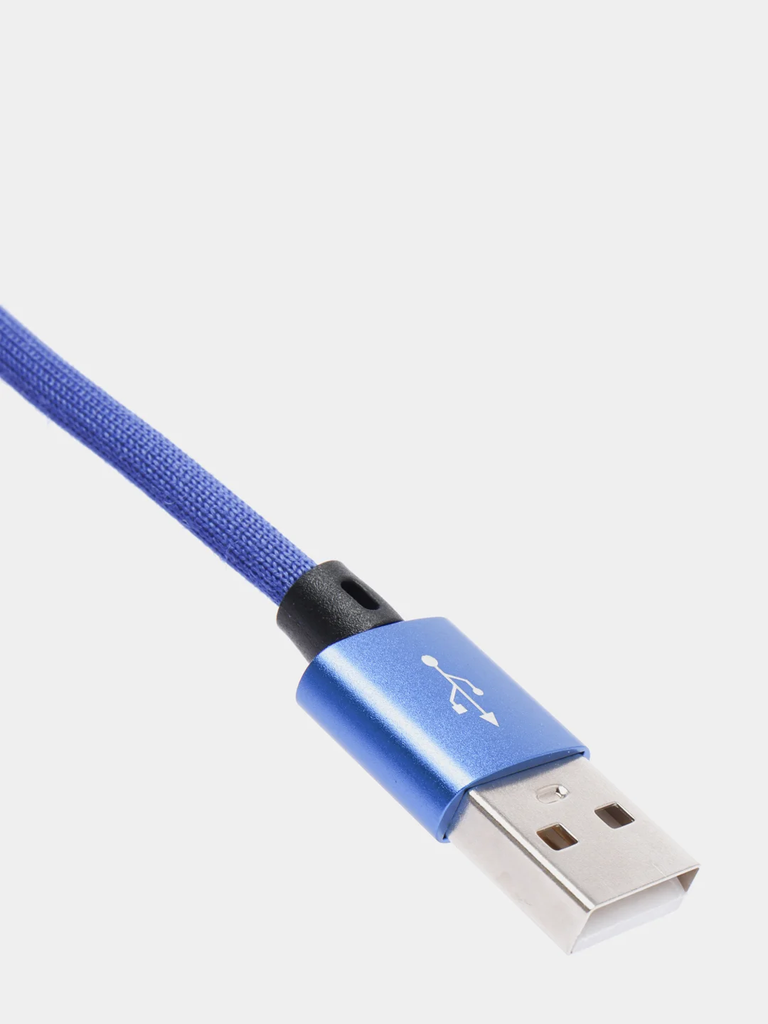Голубой кабель Type-C в нейлоновой оплетке 2А, быстрая зарядка, 4 размера