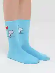 Голубой носки высокие унисекс