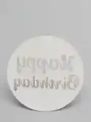 Белый топпер для украшения торта круг "Happy birthday"