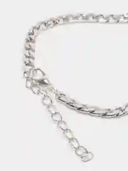 Серебряный парные браслеты с сердечком, 2 штуки