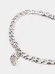 Серебряный парные браслеты с сердечком, 2 штуки