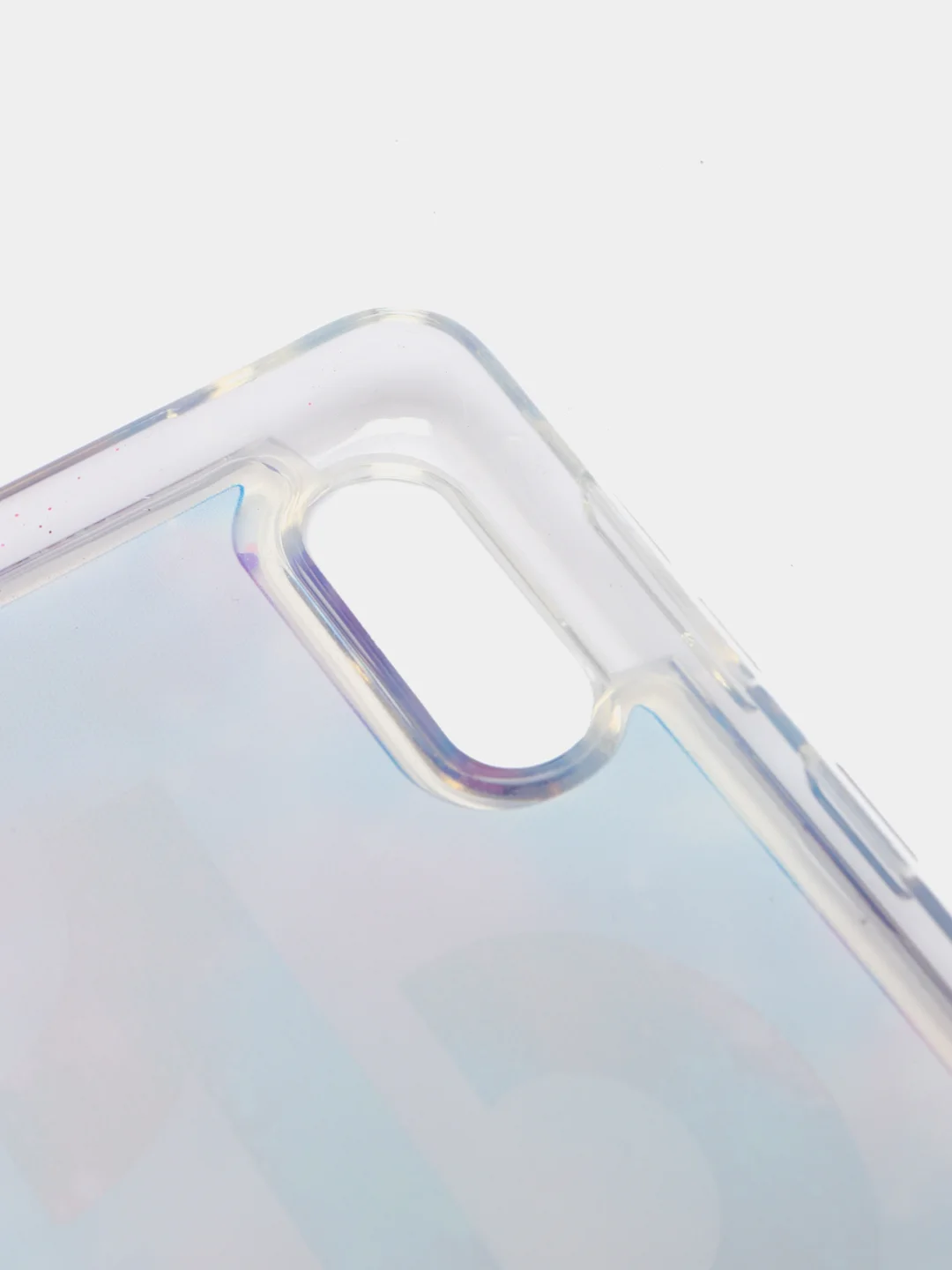 Сиреневый чехол "Переливашка" для SAMSUNG A02, с жидкими блёсточками