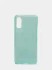 Бирюзовый чехол блестящий на Samsung A02