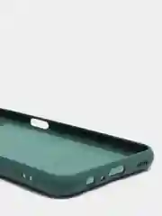 Зеленый чехол Samsung A03s с защитой камеры и бархатом внутри