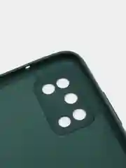 Зеленый чехол Samsung A03s с защитой камеры и бархатом внутри