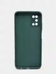 Зеленый чехол Samsung A03s с защитой камеры и бархатом внутри