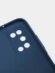 Темно-синий чехол Samsung A03s с защитой камеры и бархатом внутри
