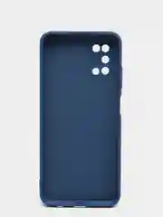 Темно-синий чехол Samsung A03s с защитой камеры и бархатом внутри