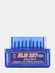 Синий диагностический авто сканер, Bluetooth, ELM327 OBD II V1.5 чип 25K80, 2 платы