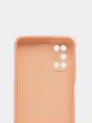Пастельно-коралловый чехол Samsung A03s с защитой камеры и бархатом внутри
