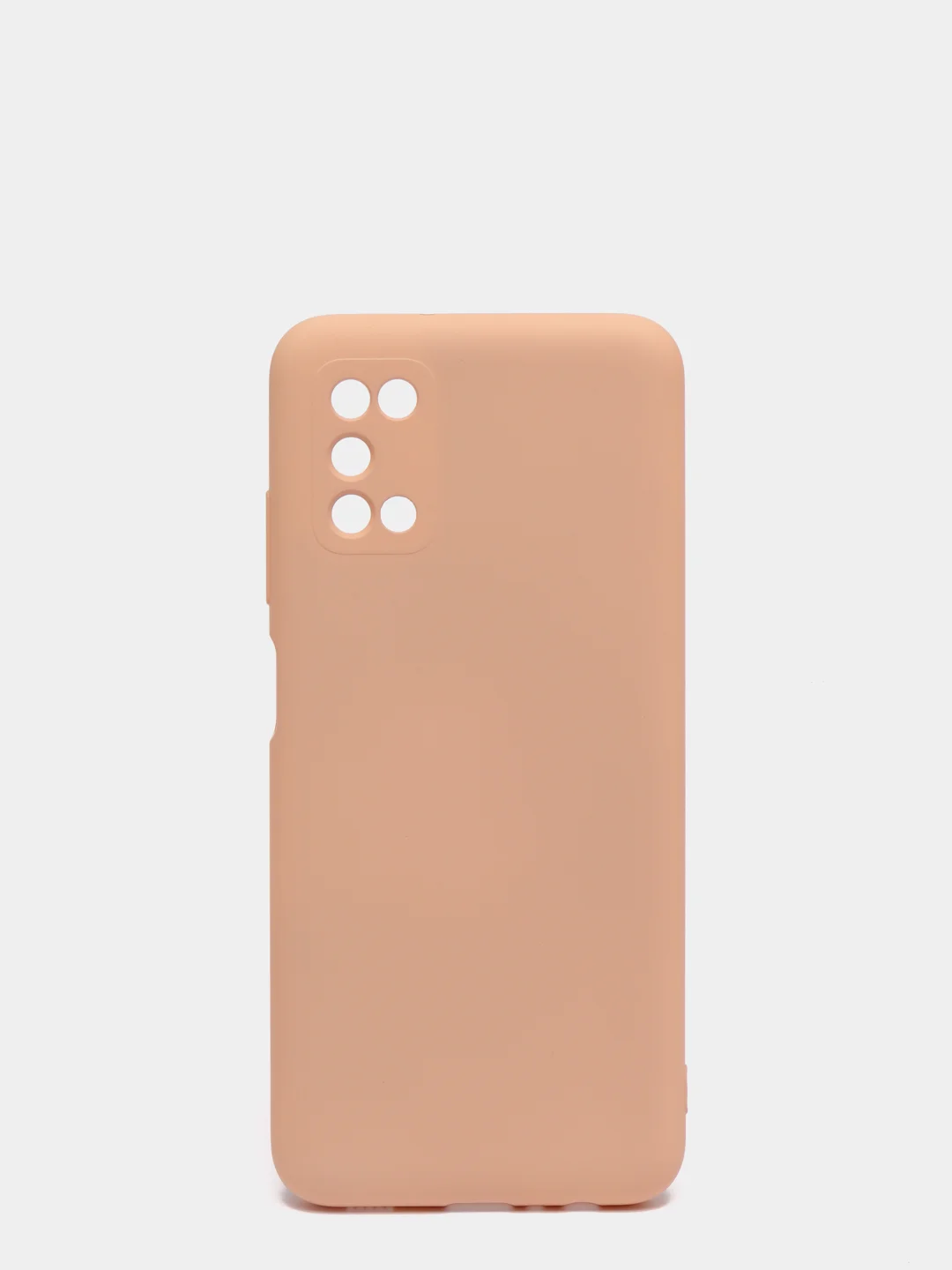 Пастельно-коралловый чехол Samsung A03s с защитой камеры и бархатом внутри