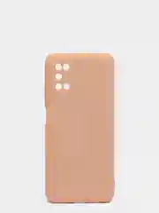 Пастельно-коралловый чехол Samsung A03s с защитой камеры и бархатом внутри