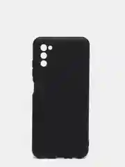 Черный чехол Samsung A03s с защитой камеры и бархатом внутри