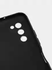 Черный чехол Samsung A03s с защитой камеры и бархатом внутри