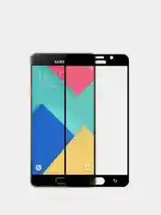 Черный защитное 9D LUX 9H стекло на Samsung A5 2018 (с черной рамкой)