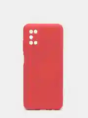 Коралловый чехол Samsung A03s с защитой камеры и бархатом внутри