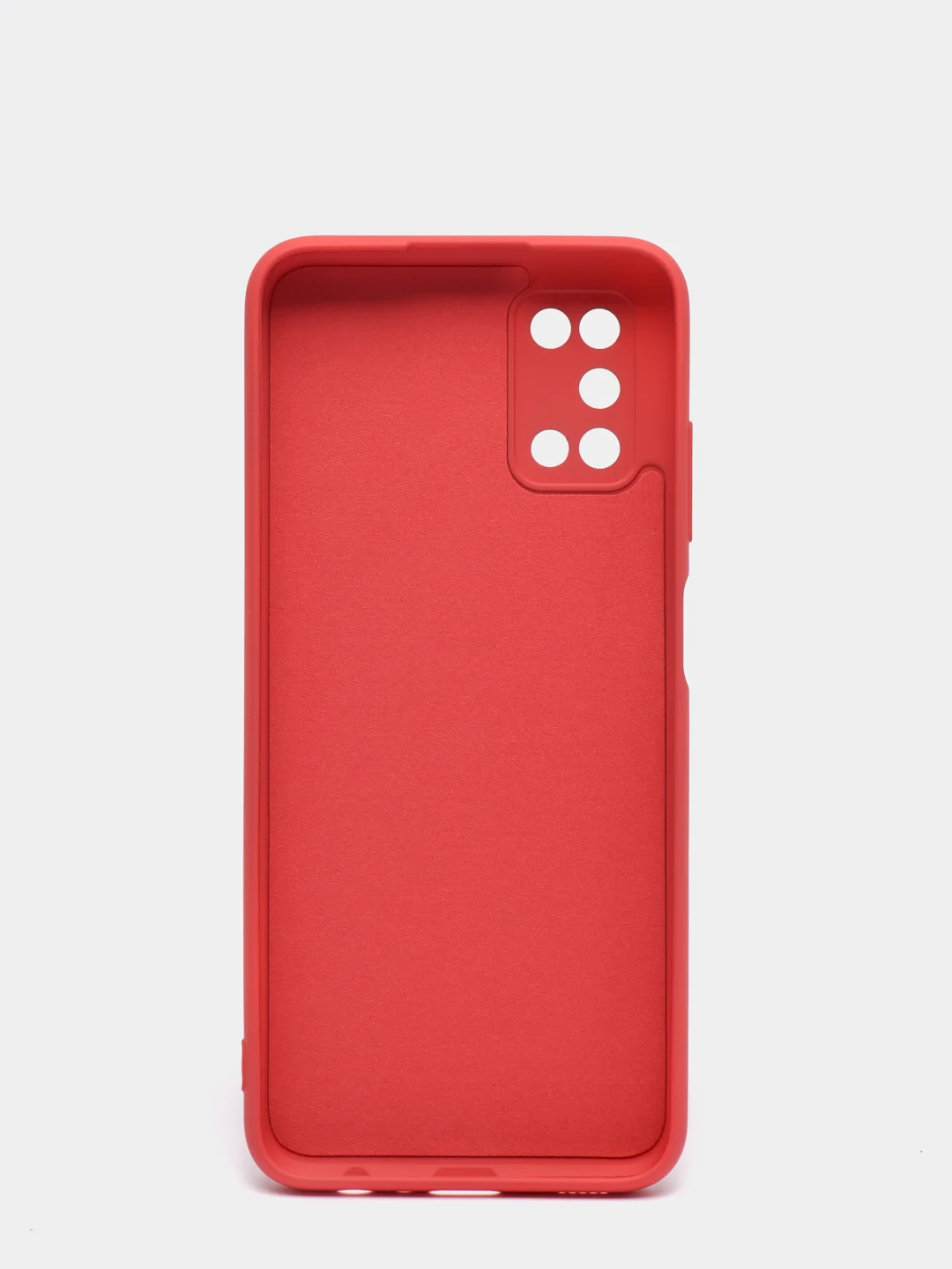 Коралловый чехол Samsung A03s с защитой камеры и бархатом внутри