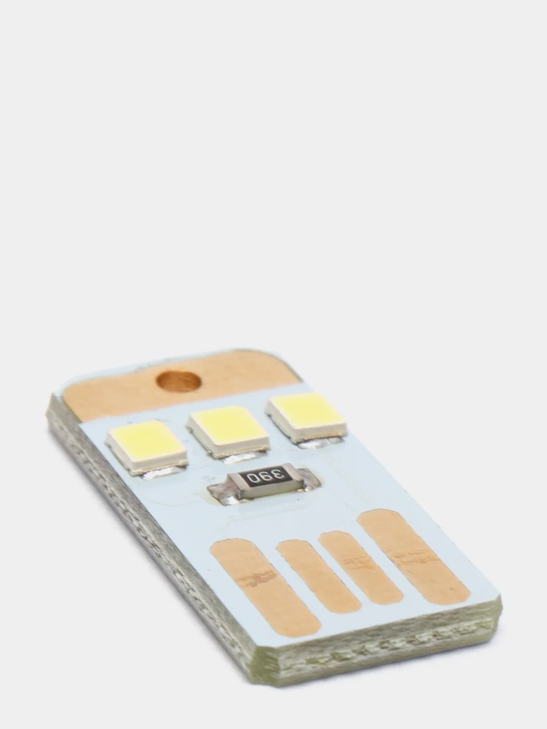 Белый брелок USB фонарик MINI
