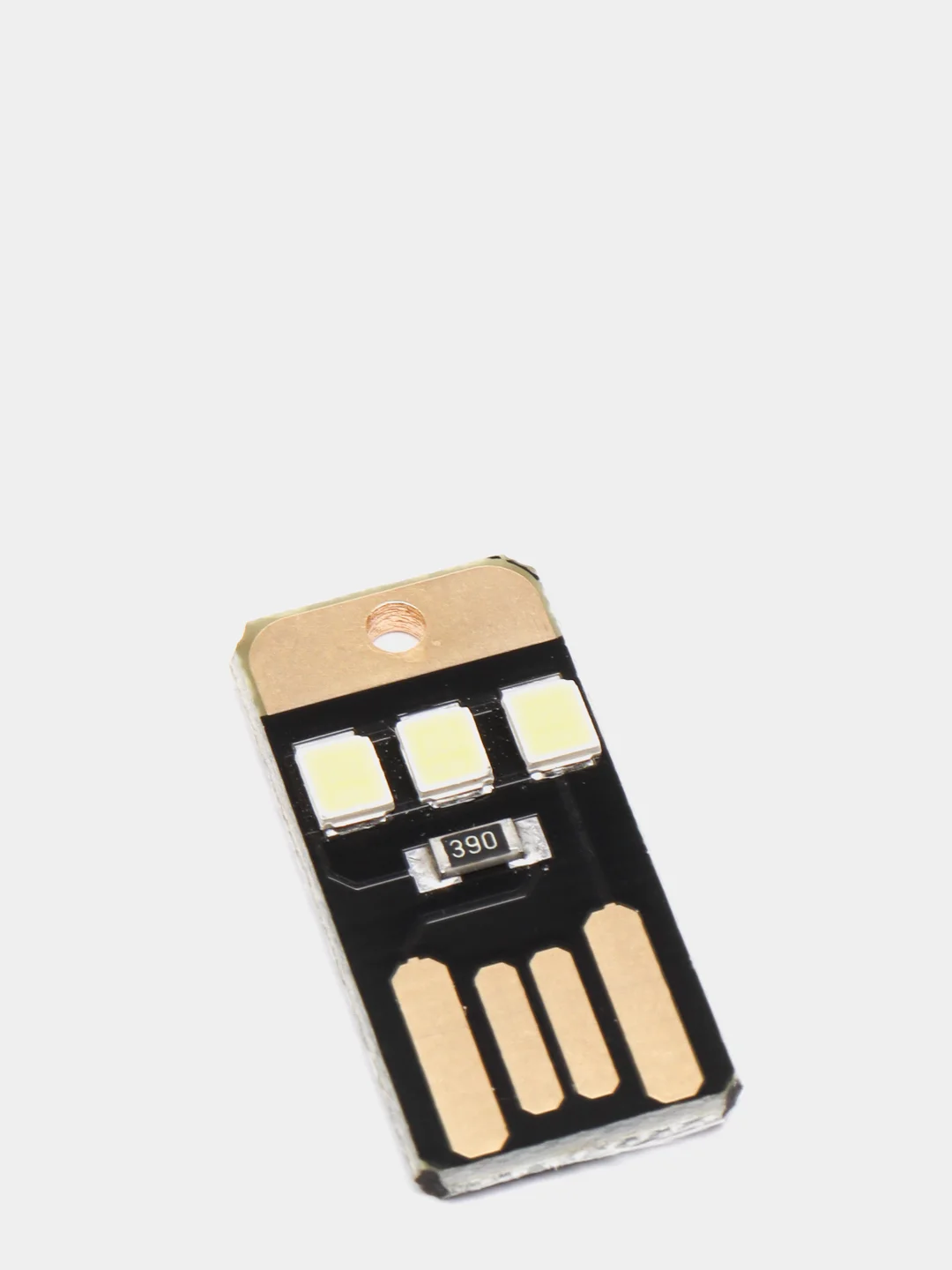 Черный брелок USB фонарик MINI