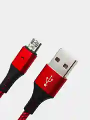 Красный кабель для зарядки телефона Micro-USB