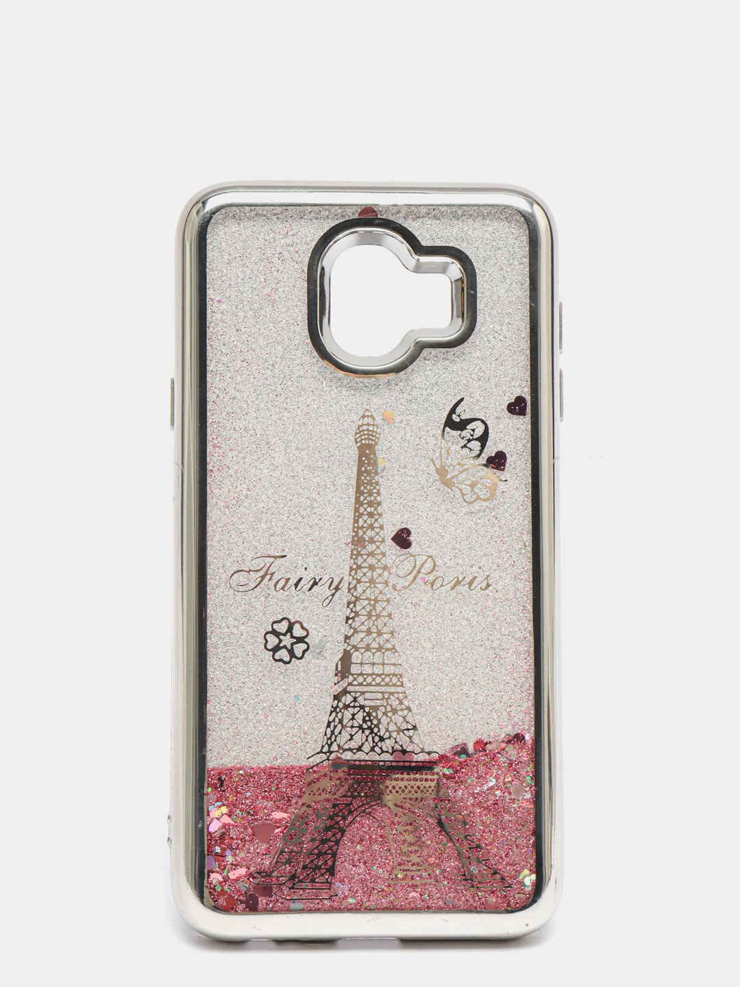 Серебряный чехол переливашка SAMSUNG J4 2018