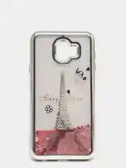 Серебряный чехол переливашка SAMSUNG J4 2018