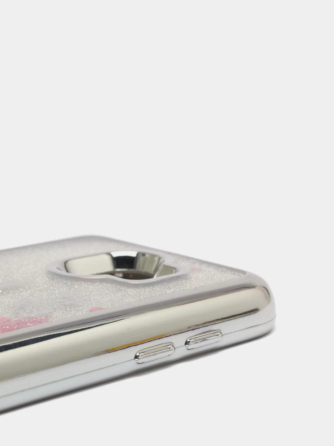 Серебряный чехол переливашка SAMSUNG J4 2018